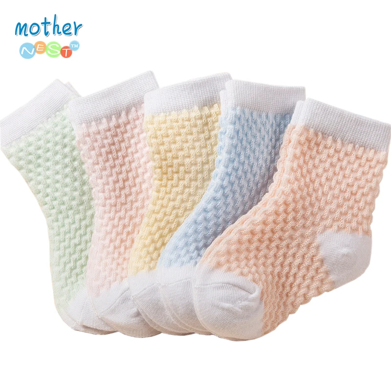 Mother Nest/носки для новорожденных 5 пар/лот ультратонкие летние дышащие носки