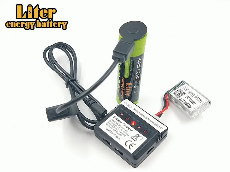 5 шт 3 7 V 400mAh 702030 25C для Eachine E55 FQ777 FQ17W батареи с 1 до кабель зарядного устройства RC