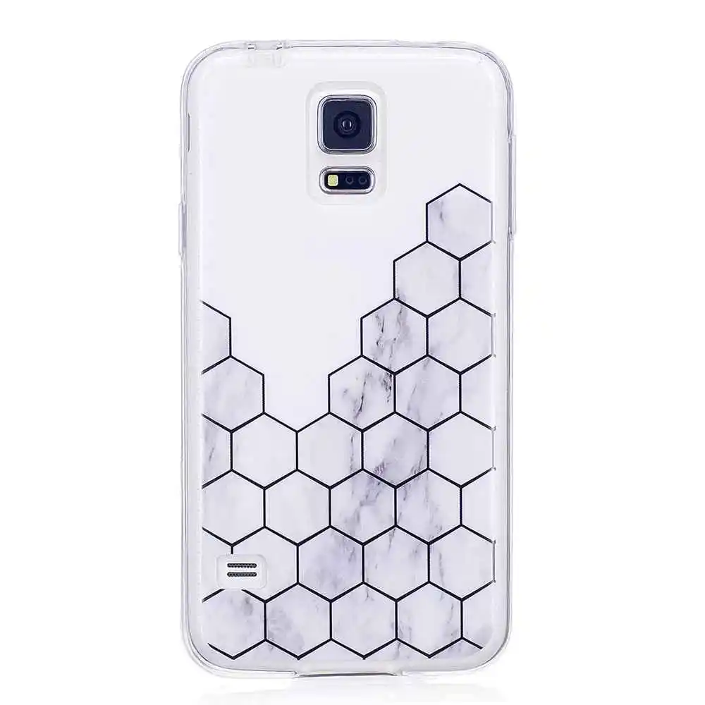 Черный милый мраморный чехол для Galaxy S6 телефона S7 Edge Тонкий Samsung S8 S9 Plus S5 Mini