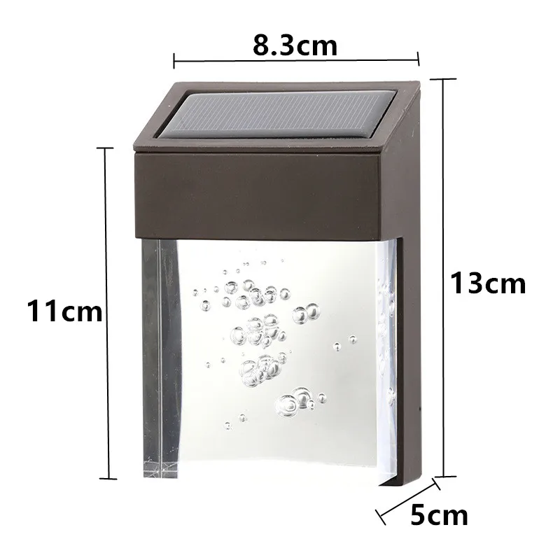 Светодиодный настенный светильник на солнечной батарее теплый белый акриловый