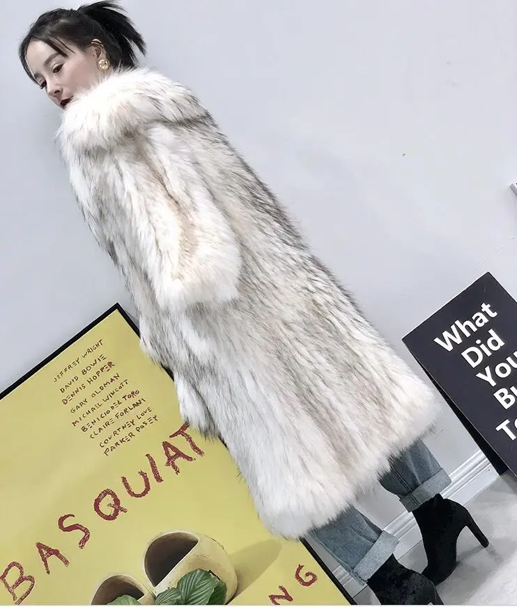 2022 New arrival luxury soft luxury women real fur knitted raccoon fur long coat femme genuine fur winter outwear butterfly edge