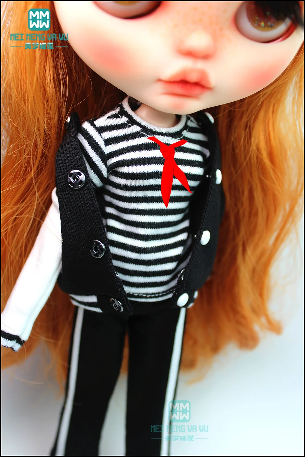 

1PCS Blyth Doll Clothes fashion jacket, T-shirt, sweatpants for 28-30cm Blyth Azone OB22 OB24 doll accessories
