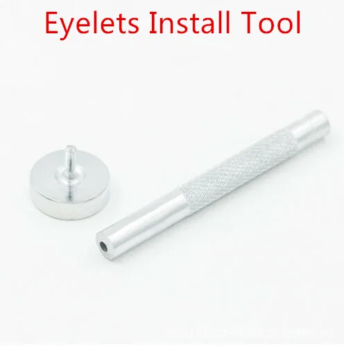 Install Tool 300 наборов, 5 мм, цветные металлические люверсы, люверсы, пряжка, сделай сам, материал для ремней, одежды, кожаных шнурков, для установки глаз, дырокол, инструмент - Цвет: Install Tool