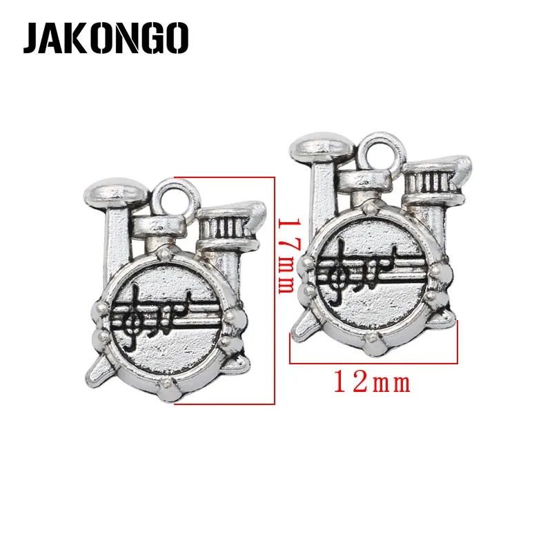 JAKONGO 10 шт. антикварные посеребренные музыкальные Подвески для самостоятельного