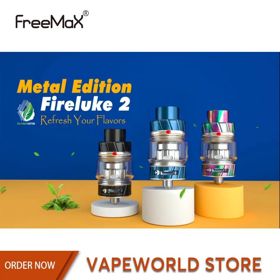 Оригинальный Freemax Fireluke 2 бак металлическое издание 5 мл/2 мл атомайзер Fit TX сетка