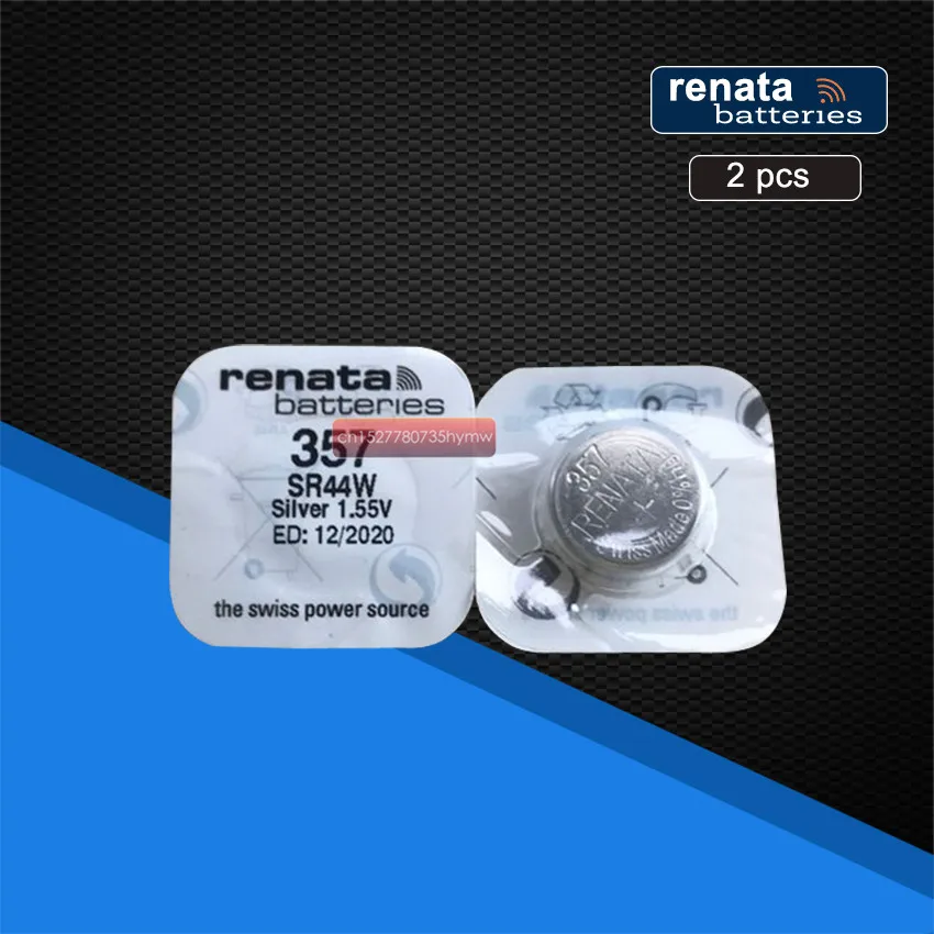 2 шт 100% оригинальный новый Renata 357 Длительное Действие SR44W SR44 LR44 A76 L1154 357A AG13