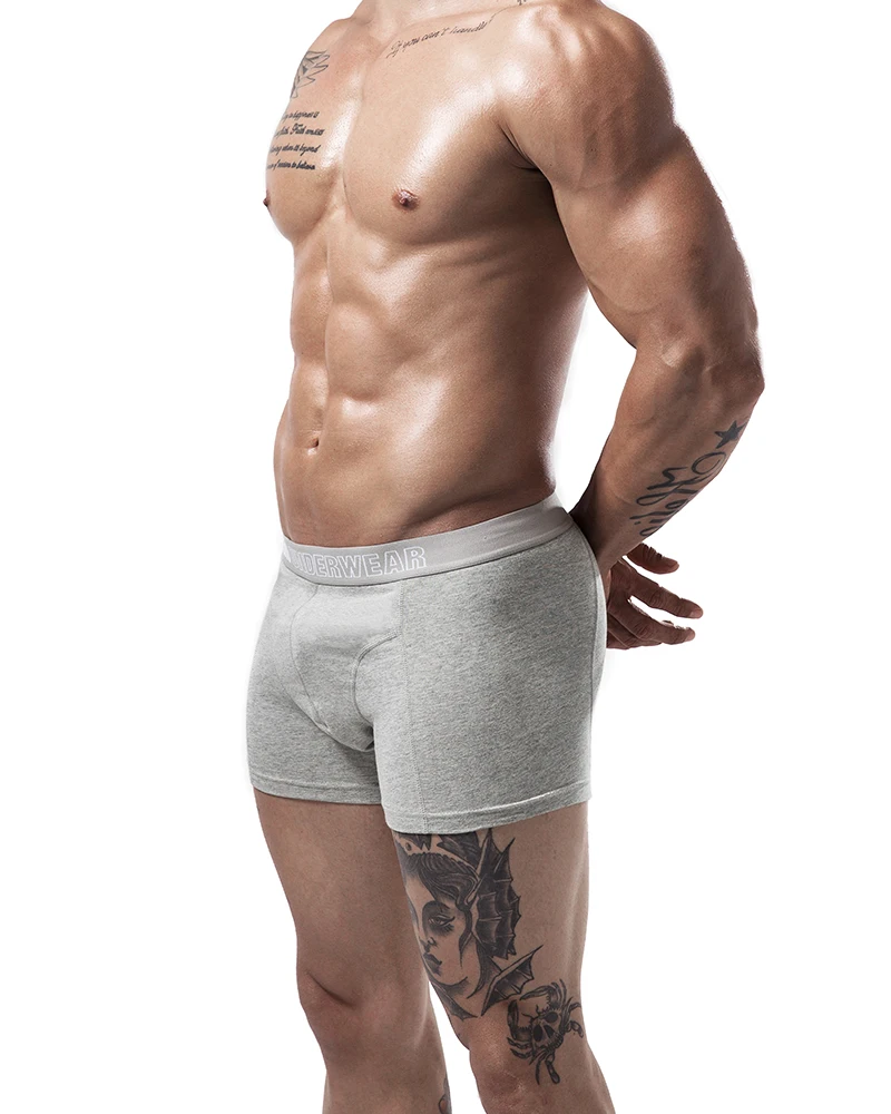 4Pcs/lot Men Boxer Cotton Men's Underpants Breathable Men's Panties Underwear Trunk Brand Shorts Man Boxer Calecon Homme