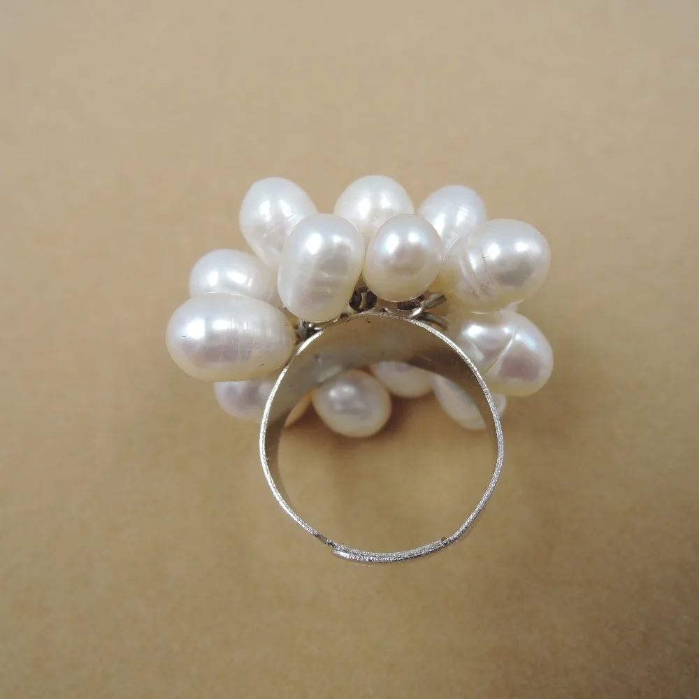 Кольцо с натуральным пресноводным жемчугом 100% | Украшения и аксессуары