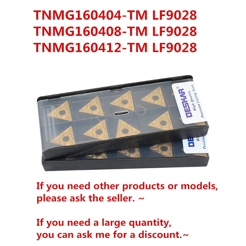 

10Pcs DESKAR TNMG160404-TM LF9028/TNMG160408-TM LF9028/TNMG160412-TM LF9028 Carbide inserts For steel Blades for MTJNR/MTENN