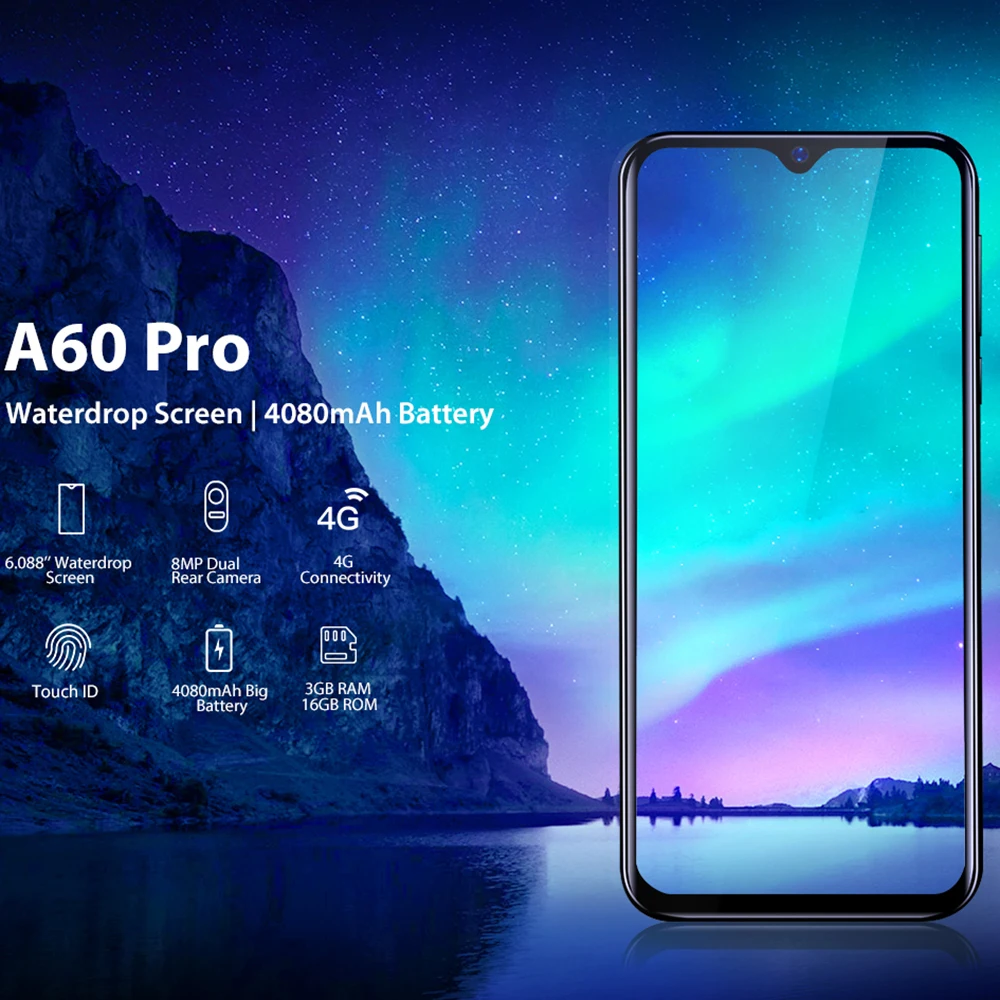 Blackview A60 Pro Android 9 0 pie мобильный телефон MTK6761 четырехъядерный 4080 мАч 3 ГБ + 16 Гб 4G