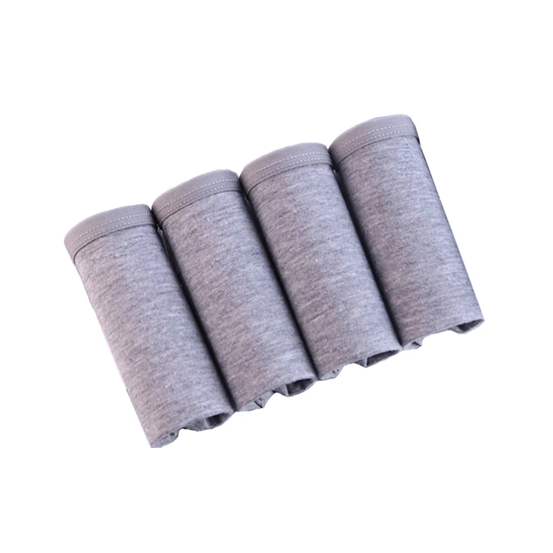 4pcs-A001-1-1 4 шт./лот, женские сексуальные трусики, Calcinha, хлопковые дышащие трусы, нижнее белье размера плюс S-3XL, однотонное нижнее белье, бесшовные трусики - Цвет: 4pcs-A001-1-1