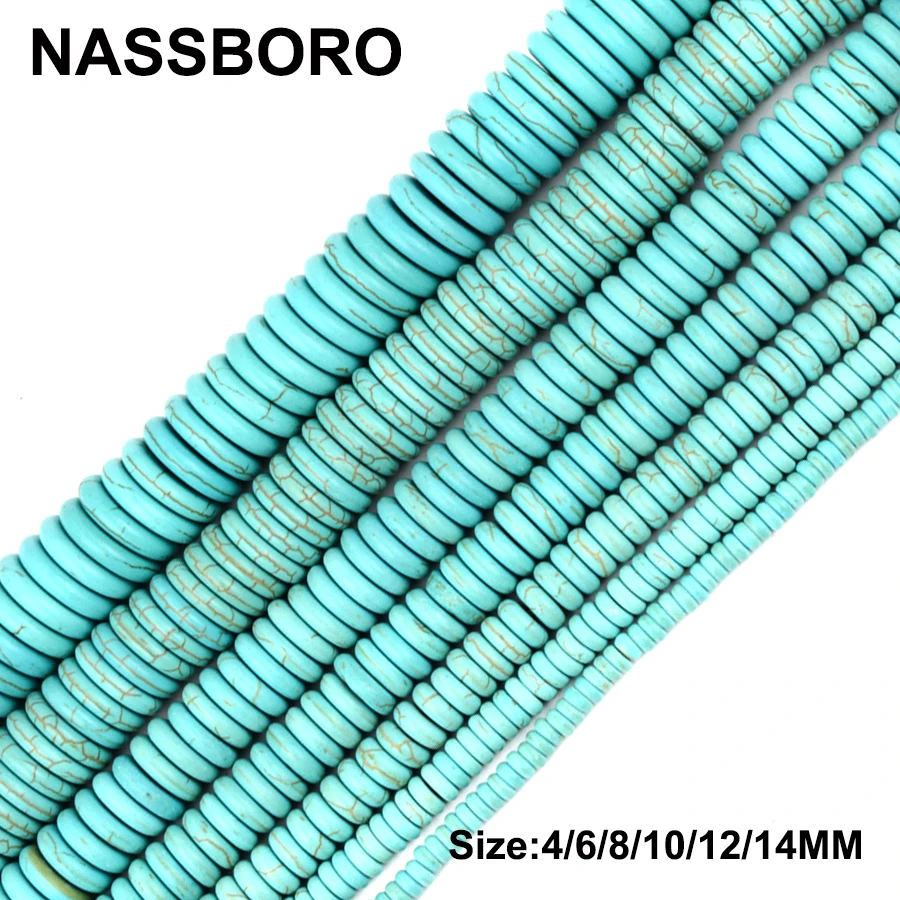 

Сплюснутые круглые бусины из натурального камня, свободные бусины-распорки для изготовления ювелирных изделий DIY/ручной работы, распорки д...