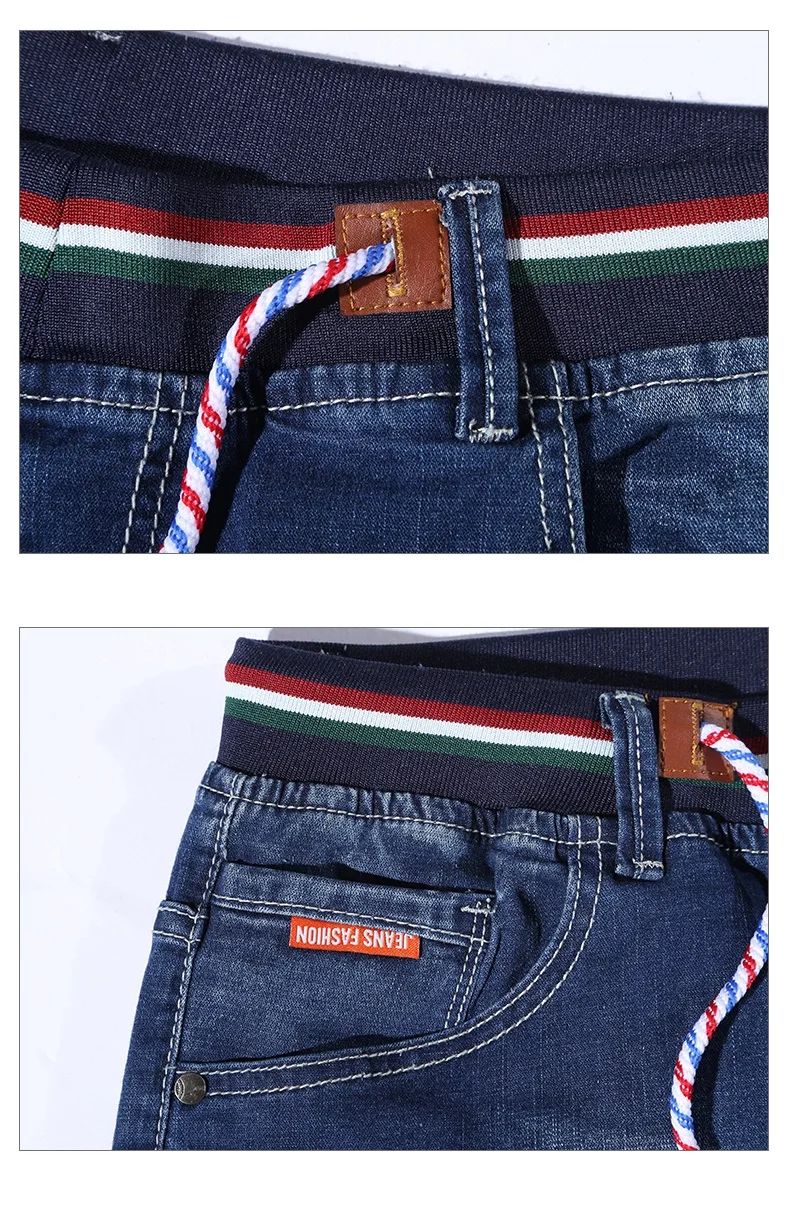 Джинсы мужские эластичные с высокой талией большие размеры 8XL 7XL 6XL 5XL 4XL 3XL|Мужские