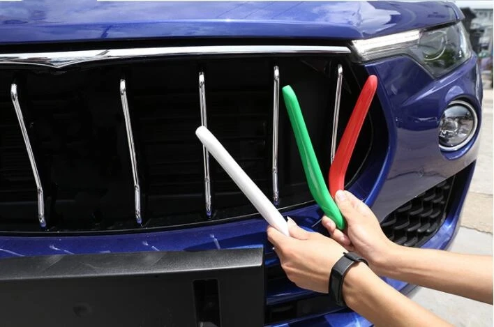 Для Maserati Levante 2016 2017 авто Стайлинг ABS передняя решетка декоративные полоски