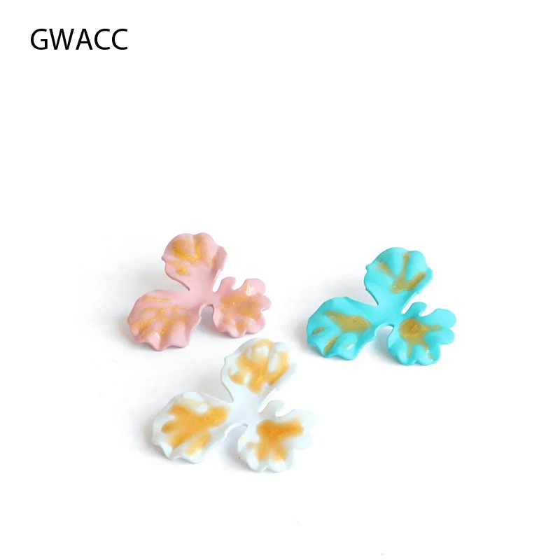 Женские серьги гвоздики с цветком GWACC модные ярких цветов простые ювелирные