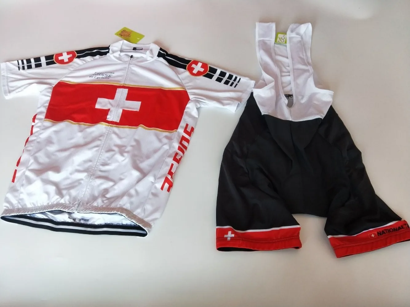 2018 Swiss professional cycling Jersey summer men's short-sleeved bicycle jersey set fast drying 9D breathable gel pad | Спорт и
