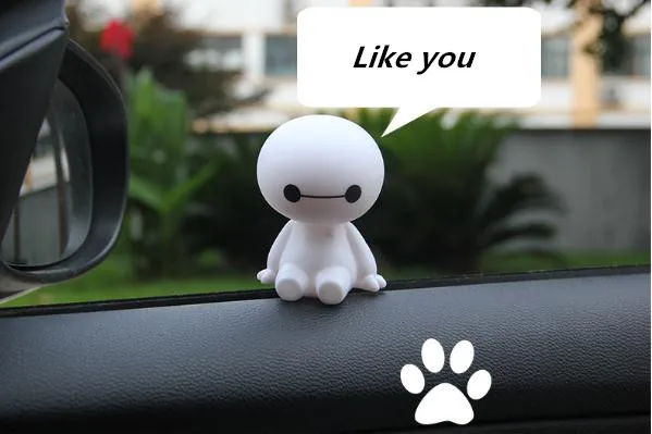 Mr Tea Мультяшные Автомобильные украшения пластиковый робот Baymax качающаяся голова фигурка Авто интерьерные украшения большой герой кукла игрушки для интерьера