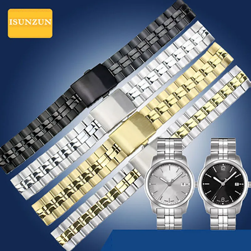 Ремешок ISUNZUN из нержавеющей стали высшего качества для мужских часов Tissot 1853 T049 19