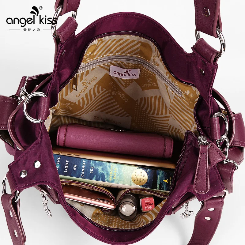 Сумки Angelkiss Design женский большой кошелек водонепроницаемая нейлоновая сумка хобо