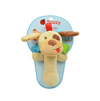 Плюшевая погремушка для младенцев игрушка-Зверюшка развивающий музыкальный