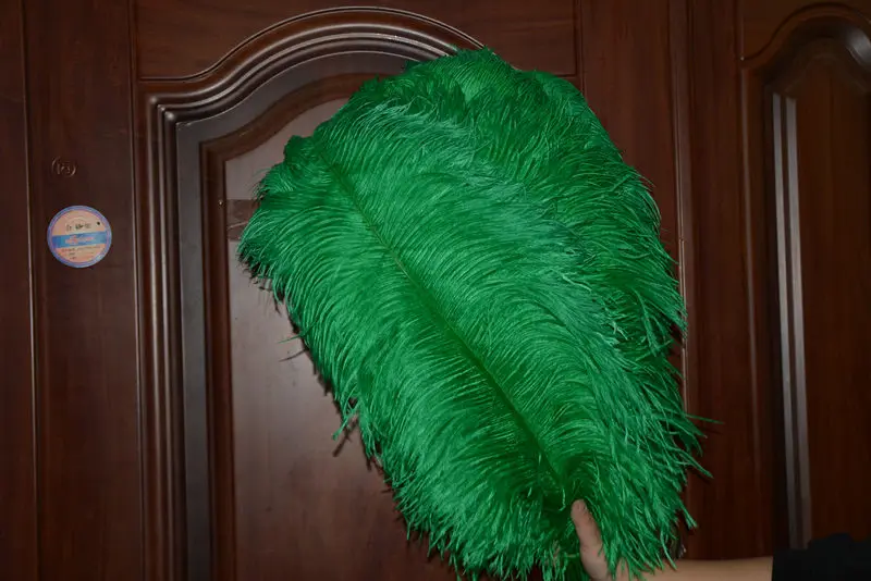 Grass green 10 шт. Высококачественная трава зеленые страусиные перья 65-70 см 26-2" Свадебные Перья рождественские украшения своими руками - Цвет: Grass green