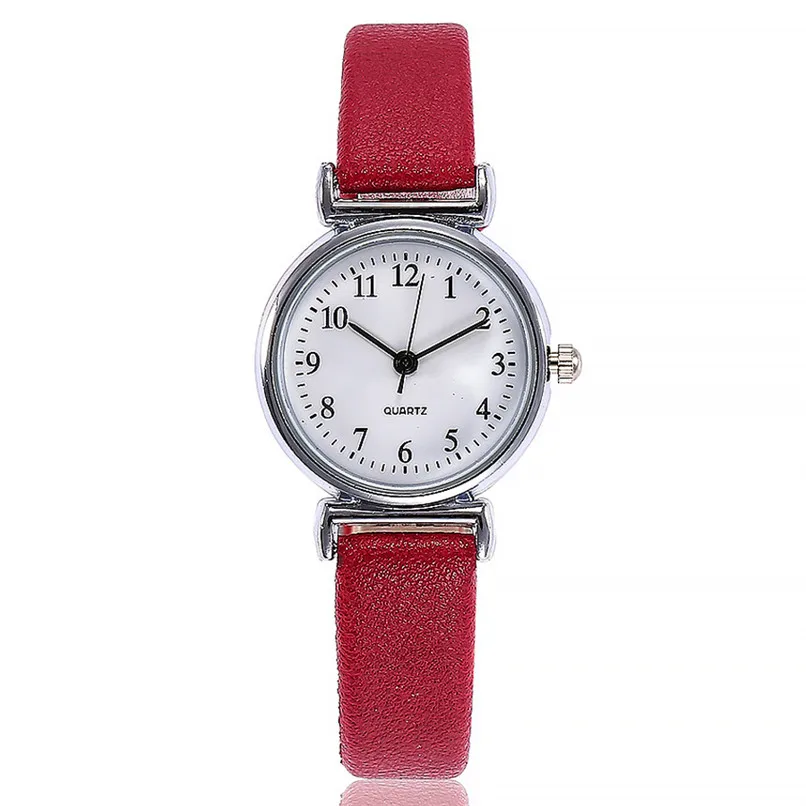 Quartz watches Relogio feminino женские модные маленькие часы с кожаным ремешком, аналоговые кварцевые наручные часы с механизмом, erkek saat 5FN - Цвет: Quartz watches
