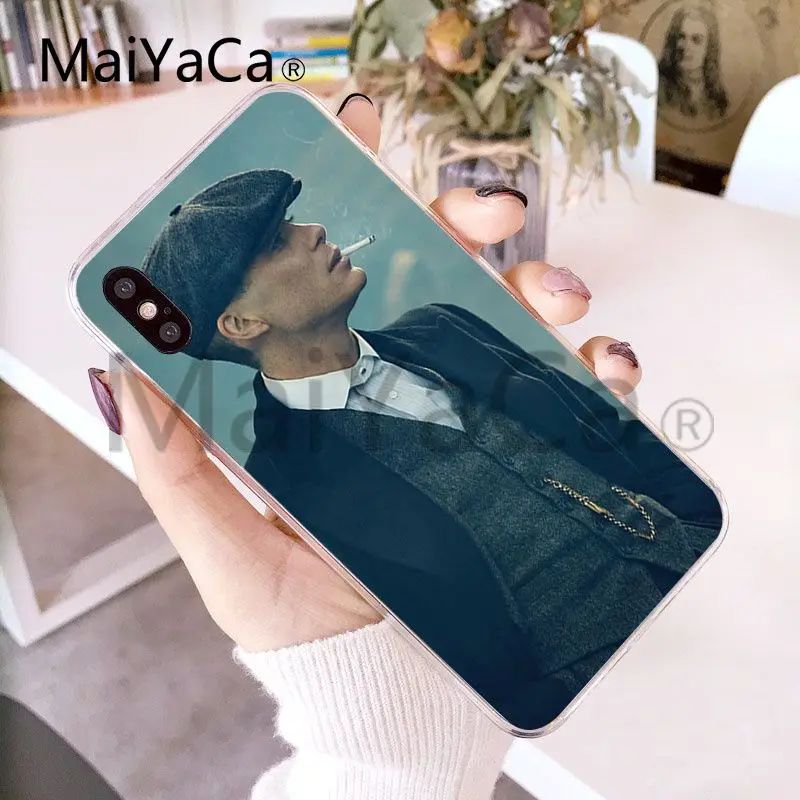 Чехол для телефона MaiYaCa Peaky Blinders Tv, милый чехол для телефона Tommee Shelby, для Apple iphone X и 8, 8 plus, 7, 7 plus, 6s, 6s Plus, XS, XR, 5c, чехол для телефона
