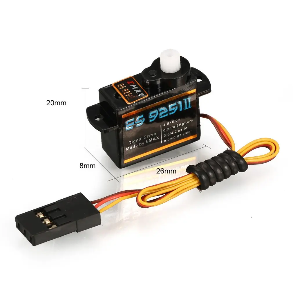 1 шт. EMAX ES9251 II 2 5 г Цифровой пластик шестерни Servo 4 8-6 0 в 3 кг 09/0 07 сек/60 градусов для RC