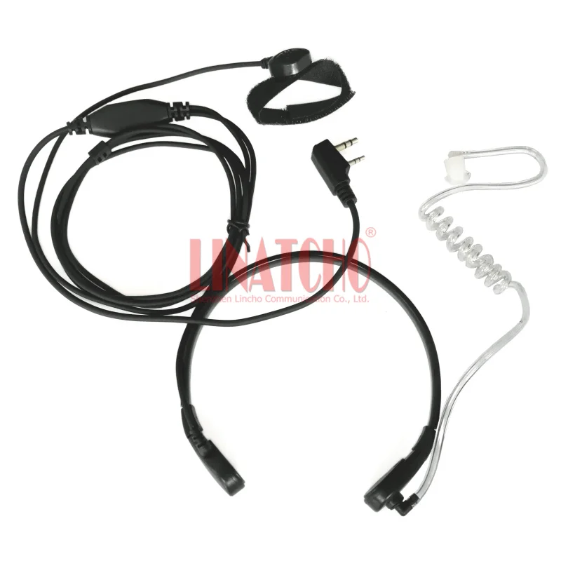 

2 Pins neck throat control mic earphone for Most two way radio walkie talkie