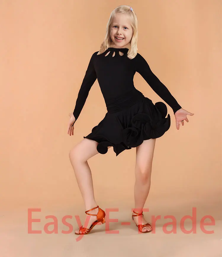 School Children Kids Kid Girl Latin Dancewear Class Performance Competition Dacing Dance Costume Dress For Girls | Тематическая