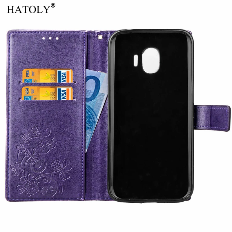 Чехол HATOLY для Samsung Galaxy J2 Pro 2018 чехол Filp из искусственной кожи чехол-кошелек Capas J250 5