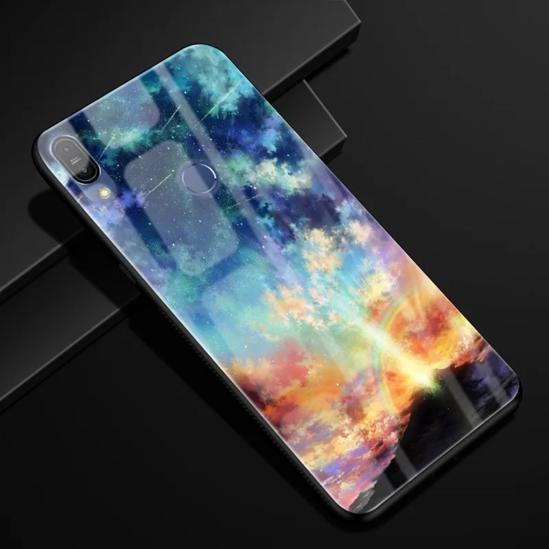 3 Для ASUS Zenfone Max Pro M1 ZB601KL ZB602KL чехол X00TD стеклянный силиконовый бампер Чехол Жесткий PC стекло задняя крышка ZB601KL чехол для телефона s - Цвет: 3