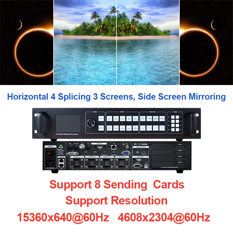 Светодиодный контроллер видеодисплея vga как novastar J6 видеопроцессор для