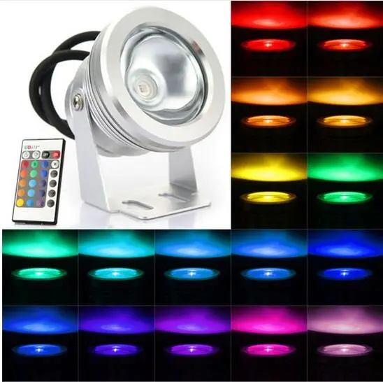 12 В 10 Вт RGB подводный IP68 Светодиодный прожектор лампа для бассейна свет аквариума