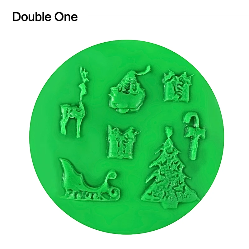

Christmas Silicone Resin Mold Christmas tree Santa Claus Handmade Pendant Charms Jewelry Making Mould Craft DIY Jewelry Tool 1PC