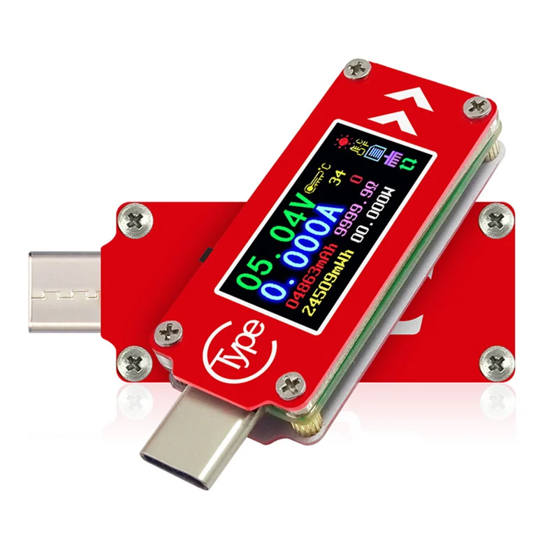 TC64 тип c цветной ЖК дисплей USB тестер амперметр измеритель напряжения тока