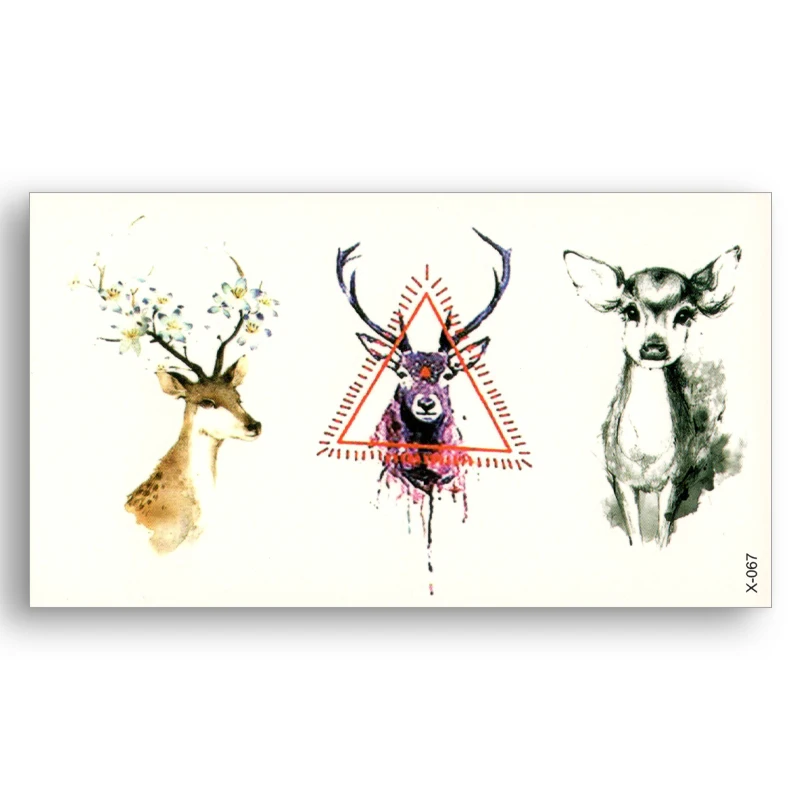 Поддельные Временная водостойкая татуировка переводятся с помощью воды лося