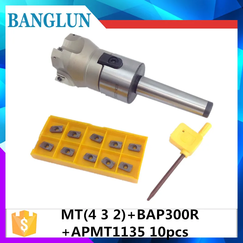 MT2 FMB22 MT3 FMB22 MT4 FMB22 хвостовик BAP300R 400R 50 мм фрезерный станок с ЧПУ+ 10 шт. APMT1604 1135 вставки для электроинструмента