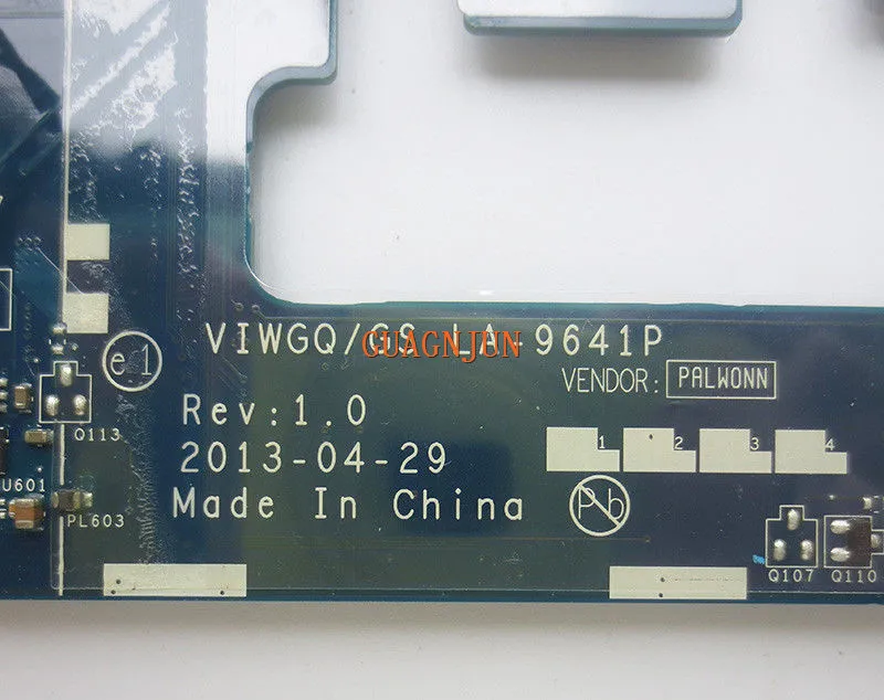 KEFU для ноутбука Lenovo материнская плата VIWGQ/GS LA 9641P 4 видеочипы тестирование Быстрая