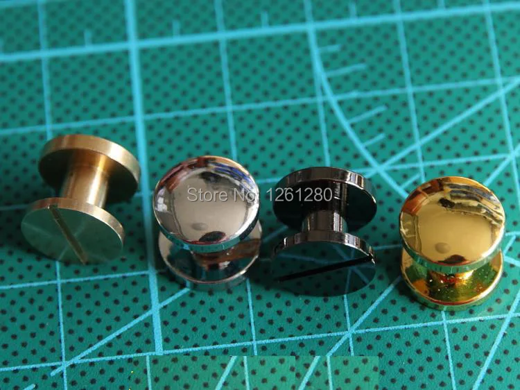 Бесплатная доставка золотой 11*6 мм сумка-кошелек винт латунный ремень заклепки