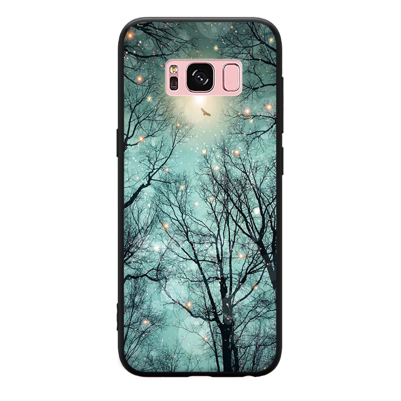 Чехол для телефона с рисунком природы Lanscape бабочки цветов Samsung Galaxy A3 A5 A8 J3 J5 J7 2015 2016