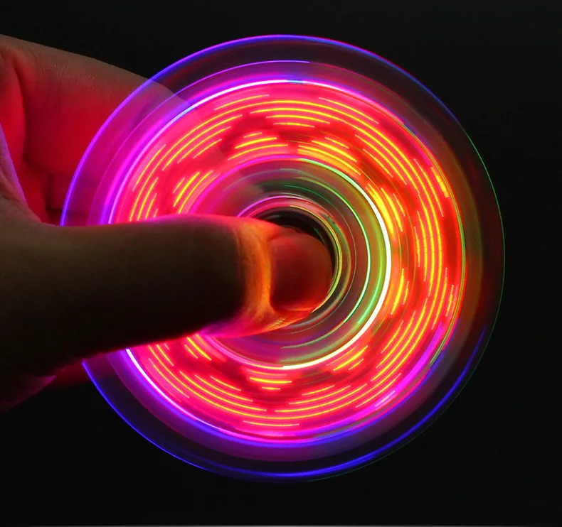 Новый светодиодный Спиннер ручной EDC Tri-spinner Fidget Toys Metal Red Spinner для взрослых детей и