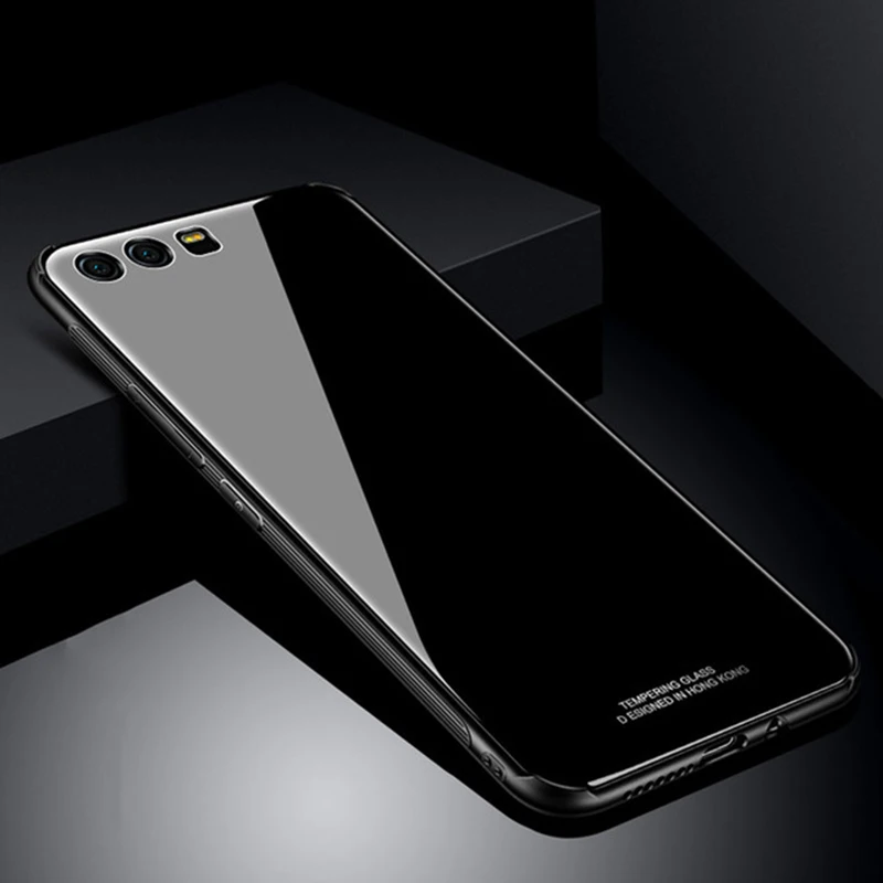 MAKAVO For Huawei Honor 9 Case Luxury Tempered Glass Back Cover Phone Cases 8 Pro Honor9 |