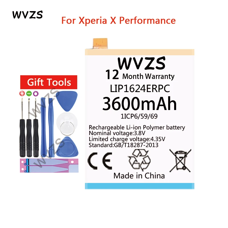 Wvzs 3600 мАч сменная батарея LIP1624ERPC для sony Xperia X Performance F8131 F8132 батареи|Аккумуляторы