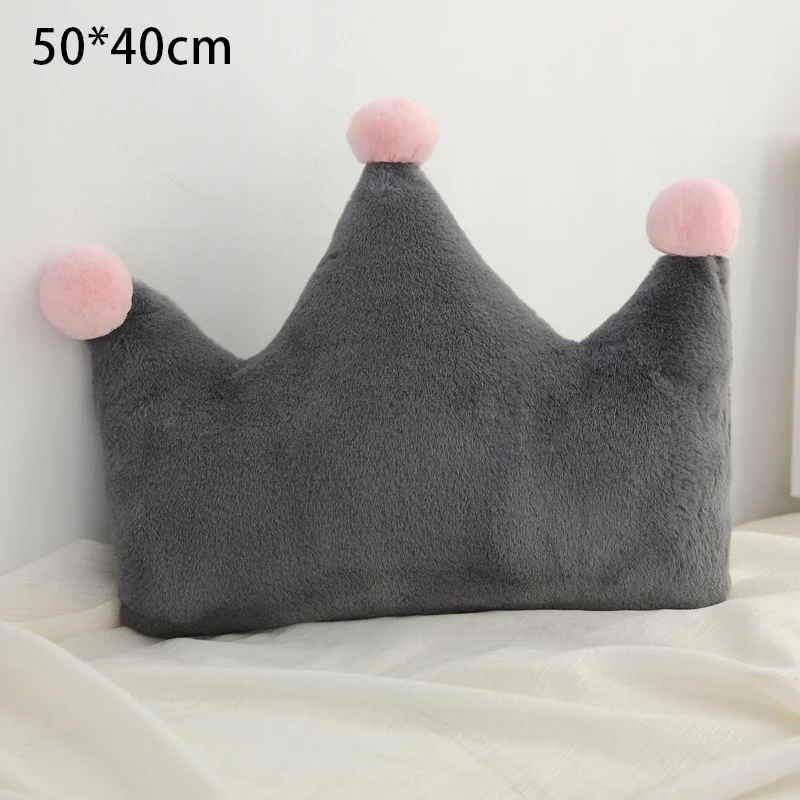 Crown Grey Small Кавайная игрушка для новорожденных, детская подушка для спины, декор для детской комнаты, подушки для детской кроватки, настенные украшения, детские товары, подарок для девочки, реквизит для фотосъемки - Цвет: Crown Grey Small