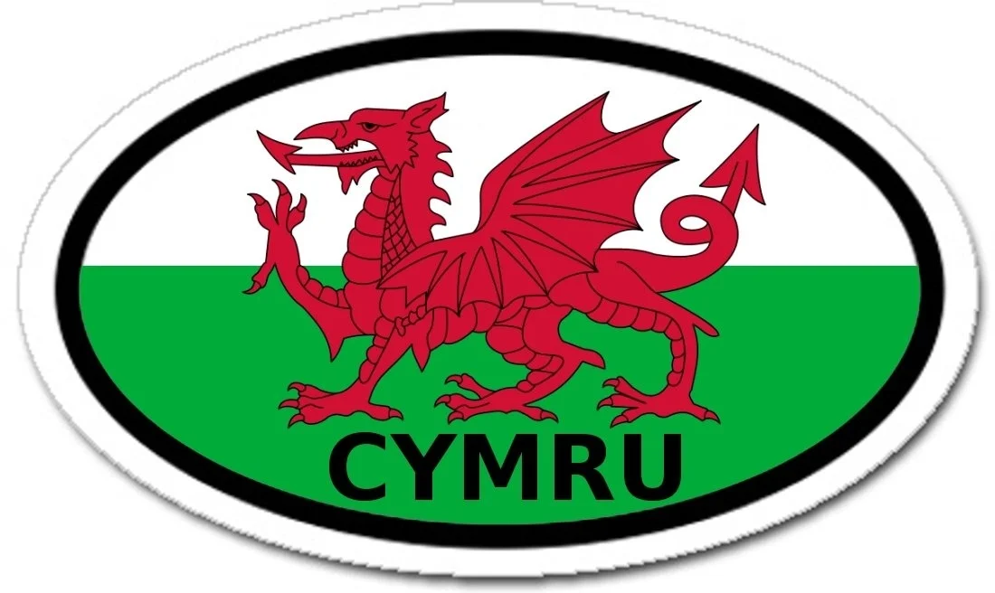 Для Wales Cymru в Welsh и флаг наклейка на автомобильный бампер Овальный|Наклейки для