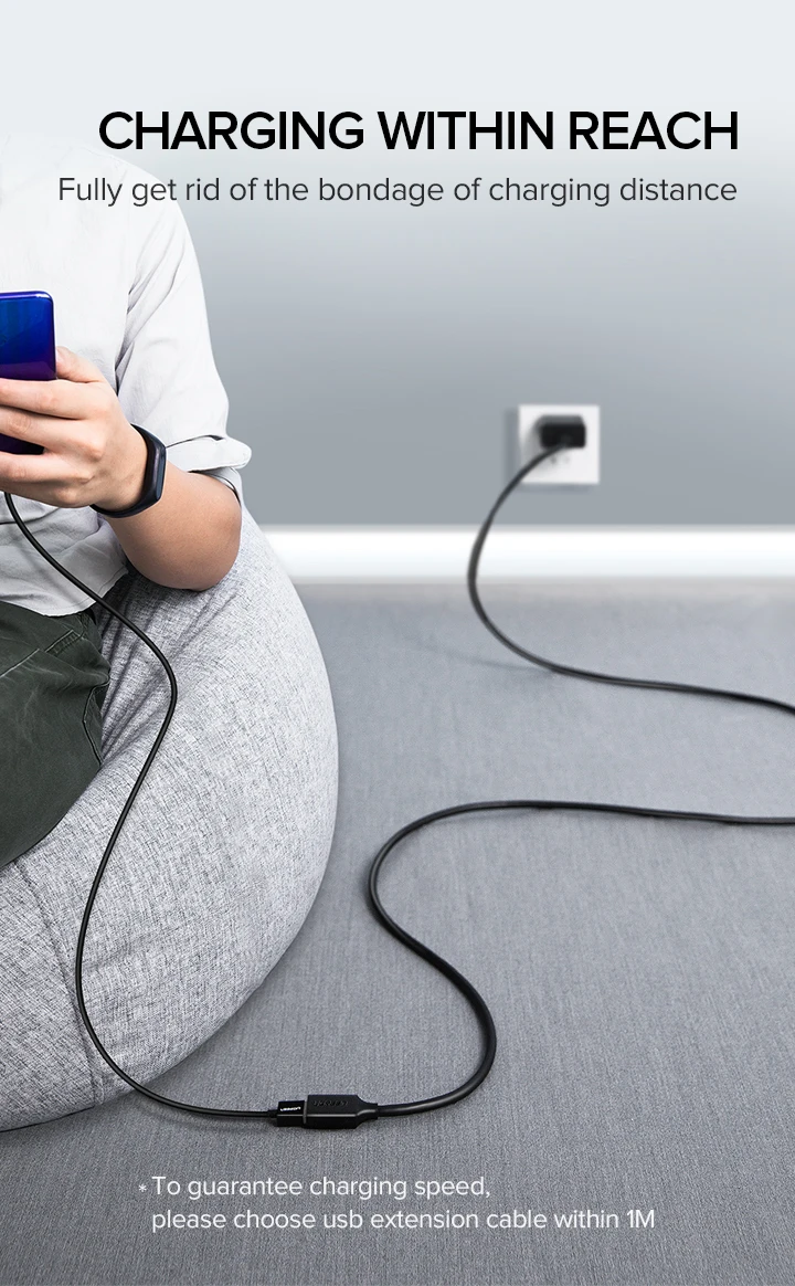 Ugreen USB кабель-удлинитель USB 3,0 кабель для Smart tv PS4 Xbox One SSD USB3.0 2,0 для удлинителя кабеля передачи данных мини USB кабель-удлинитель