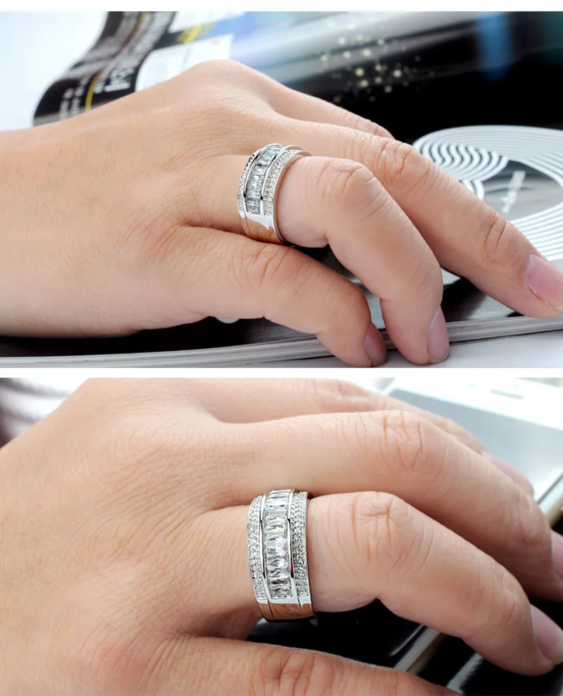 100% 18K 750Au Gold Moissanite Diamond man Ring D color VVS With national certificate MO-020 | Украшения и аксессуары