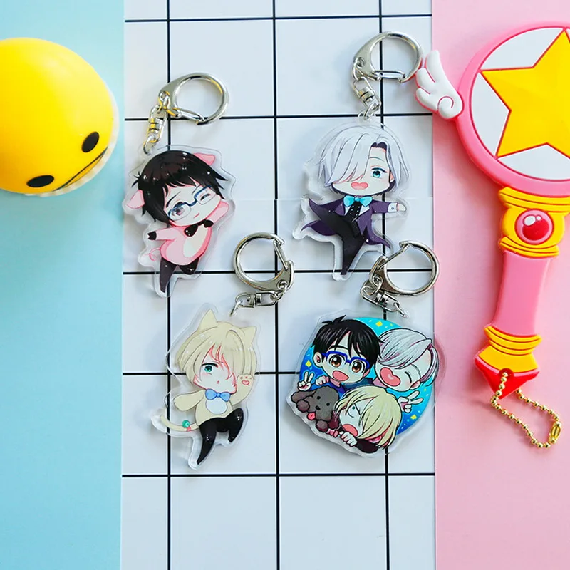 4 типа аниме YURI! На льду акриловый брелок Yuri Victor милый персонаж фигурка косплей