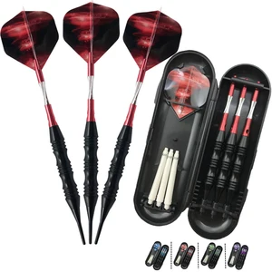 Набор для игры в дартс, профессиональные мягкие электронные дротики с иглой 23 г, черный Железный набор для отдыха на природе, 3 шт.